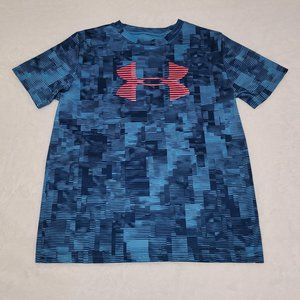 Under Armour Tech Heatgear Boys Big Logo Printed Short Sleeve T-Shirt Sz. Y-L